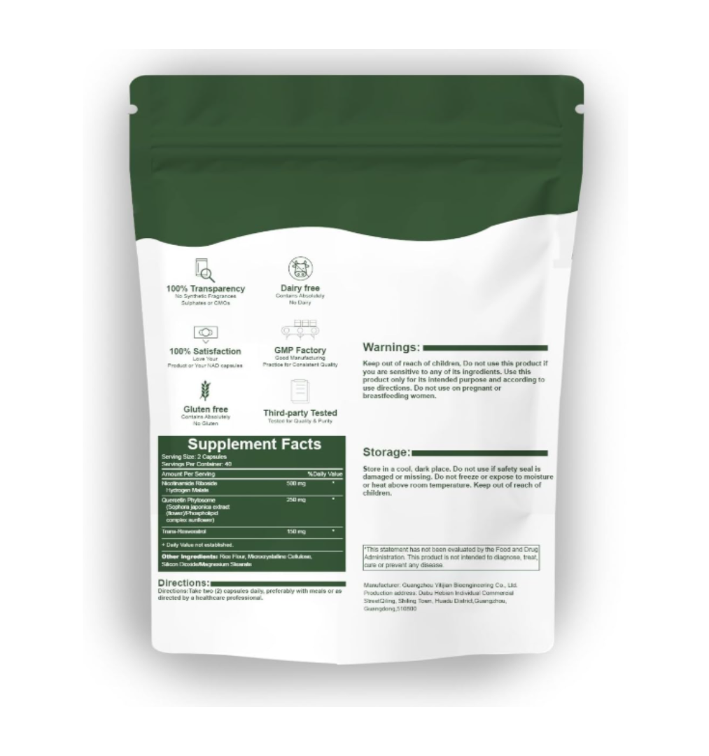 Liposomal NAD+ Resveratrol Nicotinamide